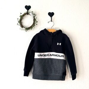 Under Armour Black White Gray Hoodie Sweatshirt Toddler 3T